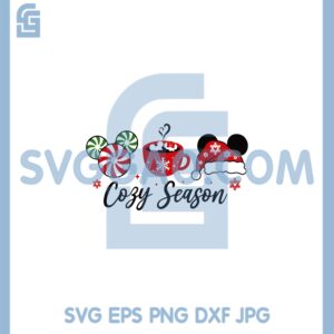 Cozy Season Christmas Coffee Svg, Santa Hat Svg, Candy Cane Svg, Family Vacation Svg