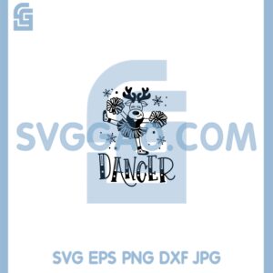 Dancer Reindeer Clipart Cute Christmas Svg, Gymnastics Christmas Svg