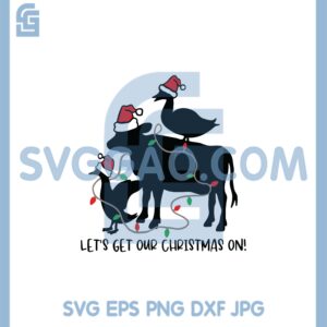 Duck Cow Hat Christmas Svg, Cow Svg, Christmas Cow Svg