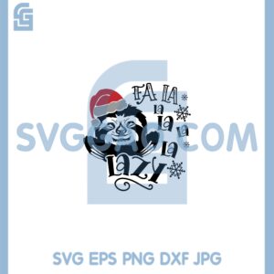 Fa La La La Lazy Sloth Christmas Svg, Funny Cute Sloth Svg, Lazy Sloth Svg