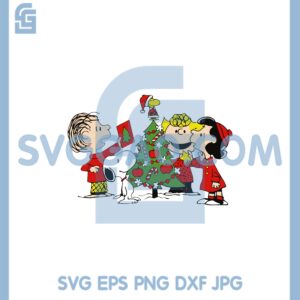 Family Charlie Brown Tree Christmas Tree Svg, Charlie Brown Christmas Svg
