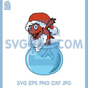 Fish Christmas Hat Svg, Fish Hello Christmas Svg, Fish Hat Santa Svg