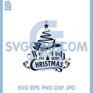 Fish Christmas Tree Svg, We Fish You A Merry Christmas Svg