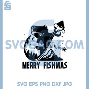 Fishing Christmas Svg, Merry Fishmas Svg