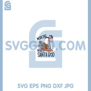 Funny Christmas Santa Bod Svg, Christmas Glowforge Svg, Working Svg