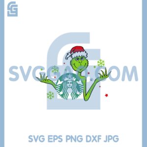 Grinch Christmas Theme Svg, Snowflakes Starbuck Svg