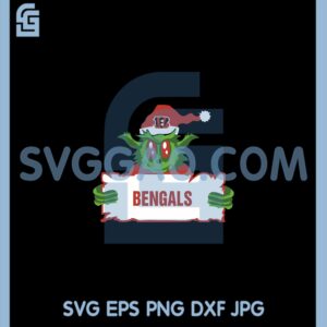 Grinch Cincinnati Bengals Cute Svg, Sport Christmas Svg, Grinch Cincinnati Svg