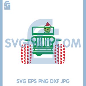 Grinch Jeep Christmas Svg, Grinch Truck Christmas Dr Seuss Svg