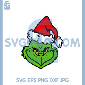Grinch Mask Christmas Svg, Grinch Mask Svg