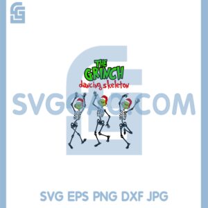 Grinch Skeleto Dancing Svg, Grinch Skeleton Christmas Svg, Christmas Bundle Svg