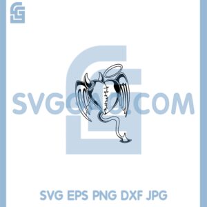 Angel And Demon Heart File Svg, Half Angel SVG, Half Demon Heart Angel Heart With A Demon SVG