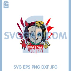 Chucky and Demon Angel Face Svg, Chucky Face Svg, Angel Svg