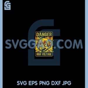 Danger High Voltage Svg, Zenitsu Agatsuma Svg, Kimetsu No Yaiba Svg