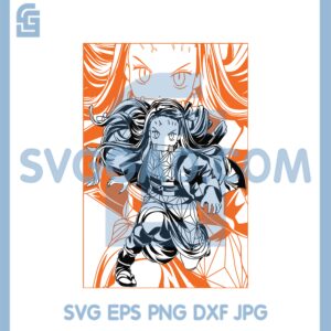 Demon Slayer Nezuko New Svg, Nezuko Kamado Svg, Kimetsu No Yaiba Svg, Japanese Cartoon Svg