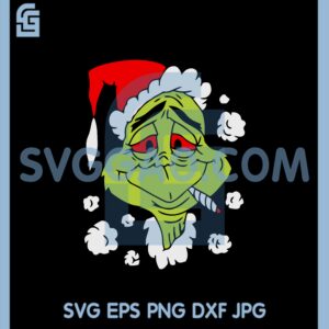 Grinch Smoking Svg, Christmas Cigarette Svg, Grinch Cannabis Svg