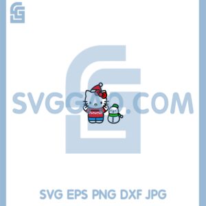 Hello Kitty And Snowman Christmas Svg, Hello Kitty Svg, Snowman Christmas Svg