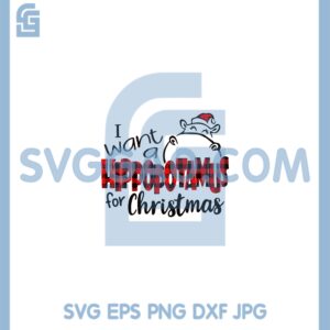 Hippopotamus Santa Hat Svg, I Want A Hippopotamus For Christmas Svg, Hippopotamus Christmas Svg