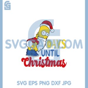 Homer Simpson Christmas Butt Svg, Simpson Christmas Svg