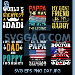 Fathers Day SVG Bundle, Dad SVG, Svg Files for Cricut Silhouette