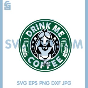 Alice Logo Starbucks Svg, Alice In Wonderland Starbucks Logo Svg, Alice Logo Coffee Svg