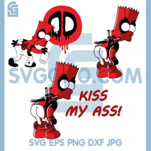 Baby Bart Simpson Deadpool Bundle Svg, Baby Deadpool Svg, Deadpool Cute Svg