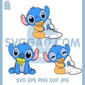 Baby Stitch Svg, Baby Stitch Bite the Milk Bottle Svg, Bite the Milk Bottle Cute Svg