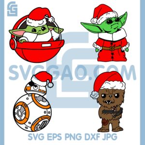 Baby Yoda Spaceship Santa Claus Suit Svg, Baby Yoda Christmas Svg