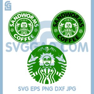 Beetlejuice Starbucks logo svg, Beetlejuice Starbucks Monster Svg, Starbucks Coffee, Halloween svg