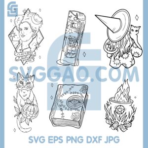 Hocus Pocus And Cat Bundle Svg, Hocus Pocus Black Bundle Svg, Hocus Pocus Halloween Svg