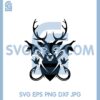 Deer Hook Cross Neck Knitting Svg, Deer Fishing Svg