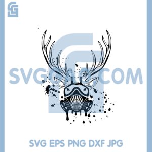 Deer In A Gas Mask Svg, Deer Drops Svg, Deer Dripping Svg