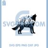 Desert Wolf And Cactus Svg, Desert Svg, Coyote Jackal Wolf Svg