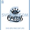 DesignToRefine Wall Decal Queen Crown Lettering SVG