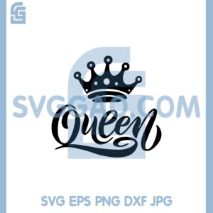 DesignToRefine Wall Decal Queen Crown Lettering SVG
