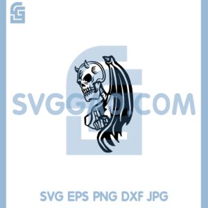 Devil Skeleton Winged Svg, Satan Devil Svg, Devil Skeleton Svg