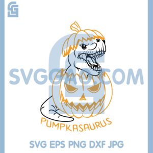 Dinosaur Pumpkin Shirt Svg, Pumpkasaurus Svg, T-rex in Pumpkin Svg, T-rex Svg