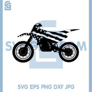 Dirt Bike US Flag Body Svg, Dirt Bike Svg