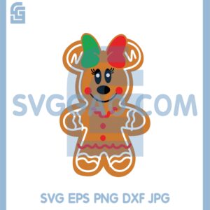 Diseny Mouse Gingerbread Svg, Mouse Gingerbread Cookie Svg