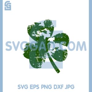 Distressed Clover Blur Svg, Clover Svg, Shamrock Svg
