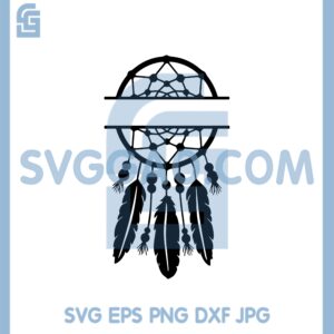 Dreamcatcher Split Name Title SVG