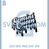 Dripping Black Queen Svg, Gemini Queen Svg, Zodiac Sign Svg, Girl Queen Svg