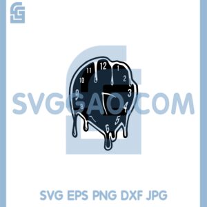 Dripping Clock Svg, Time Dripping Svg, Melt Clock Svg