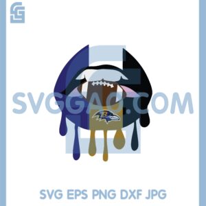 Dripping Lips Football Svg, Football Baltimore Ravens Svg, Lips Football Svg