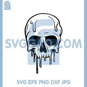 Dripping Skull SVG