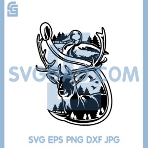 Duck And Deer Fishing Hook Svg, Deer Duck Fish Hunting Svg, Fishing Hook Svg