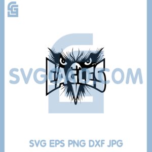 Eagles Mascot Face Svg, Eagle Svg, Eagles Ears Svg