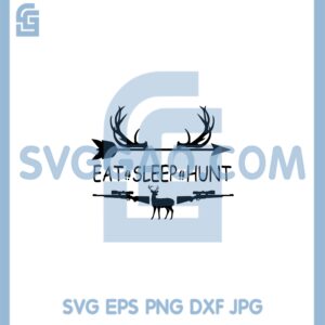 Eat Sleep Deer Hunter Svg, Hunting Svg, Deer Hunting Duck Svg