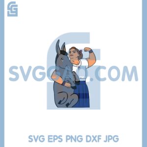 Encanto Holding A Donkey Svg, Donkey Luisa Svg