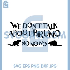 Encanto We Don't Talk About Bruno Mouse Svg, Encato No No No Svg