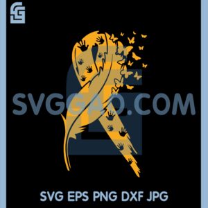 Every Child Matters Cancer Svg, Feather Cancer Svg, Every Child Matters Feather Svg